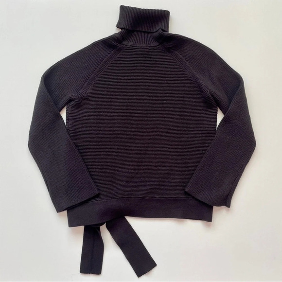 Simply Vera Vera Wang Women’s Side-Tie Ribbed Turtleneck Fall Winter Sweater - Picture 11 of 17